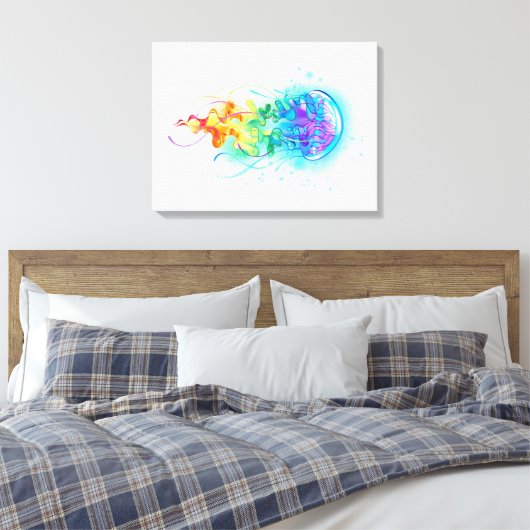 Regenboogkwal Canvas Afdruk (Insitu (Slaapkamer))