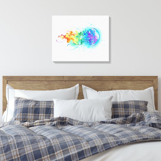 Regenboogkwal Canvas Afdruk (Insitu (Slaapkamer))