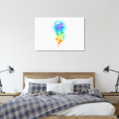 Regenboogkwal Canvas Afdruk (Insitu (Slaapkamer))