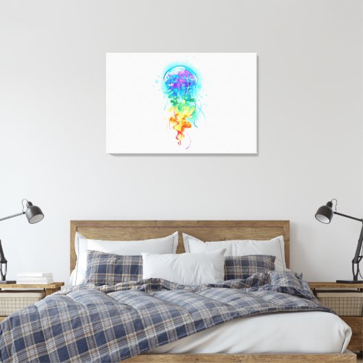 Regenboogkwal Canvas Afdruk (Insitu (Slaapkamer))