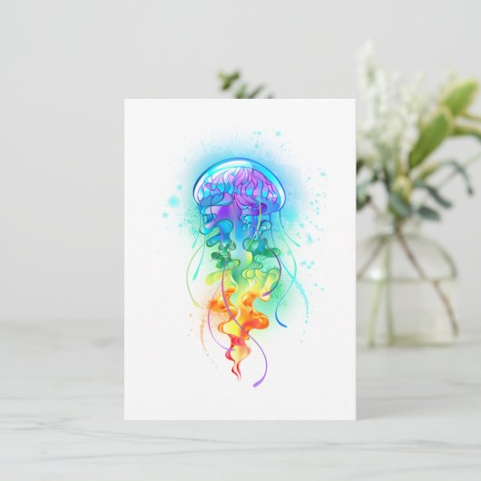 Regenboogkwal Feestdagenkaart (Staand voorkant)