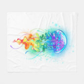 Regenboogkwal Fleece Deken (Voorkant (Horizontaal))