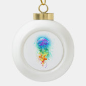 Regenboogkwal Keramische Bal Ornament (Voorkant)