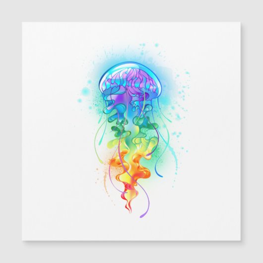 Regenboogkwal Magnetische Uitnodiging (Voorkant)