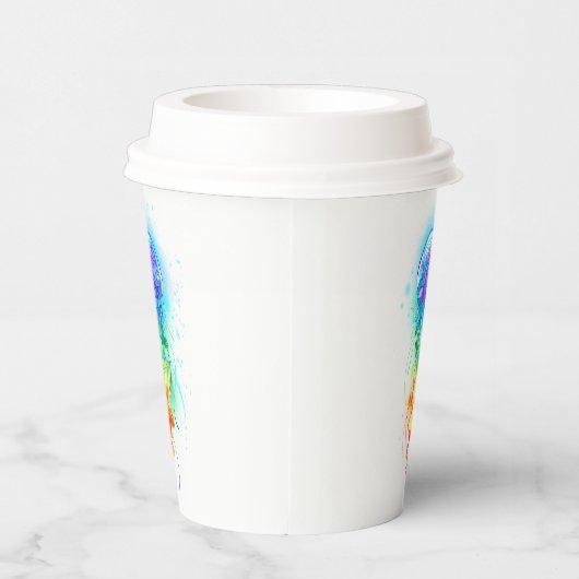 Regenboogkwal Papieren Bekers (Rechts)