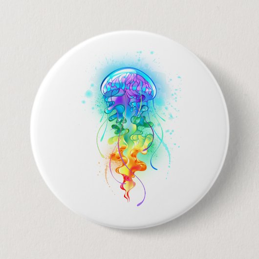 Regenboogkwal Ronde Button 7,6 Cm (Voorkant)