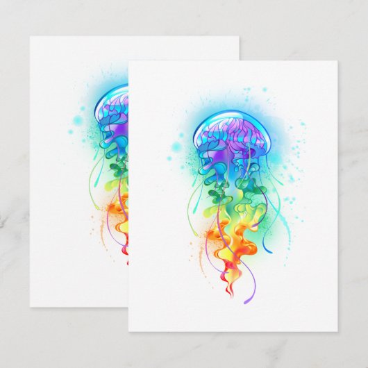 Regenboogkwal Save The Date (Voorkant / Achterkant)