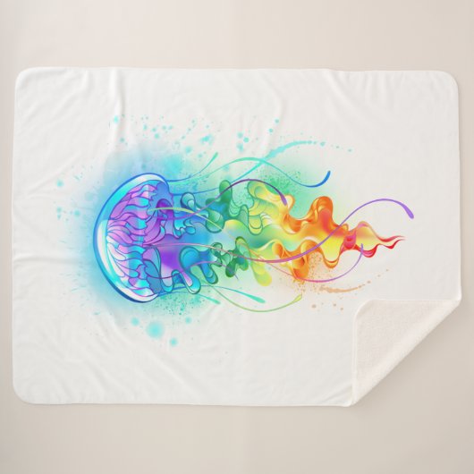 Regenboogkwal Sherpa Deken (Voorkant (horizontaal))