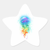 Regenboogkwal Ster Sticker (Voorkant)