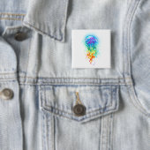Regenboogkwal Vierkante Button 5,1 Cm (In situ)