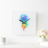 Regenboogkwal Vierkante Klok (Huis)