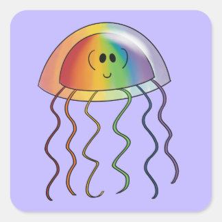 Regenboogkwal Vierkante Sticker
