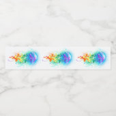 Regenboogkwal Waterfles Etiket (Enkel label)