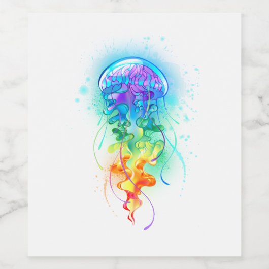 Regenboogkwal Wijn Etiket (Enkel label)