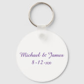 Regenbooglaag Cake Slice Gay Pride Wedding LGBT Sleutelhanger (Achterkant)