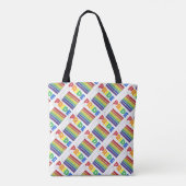 Regenbooglaag schuiflat Gay Pride Tas (Achterkant)