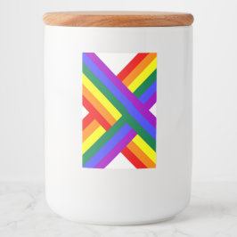 regenbooglabels (10 per vel) van dalDesignNZ Voedselcontainer Etiket