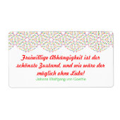 Regenbooglabels Etiket (Voorkant)