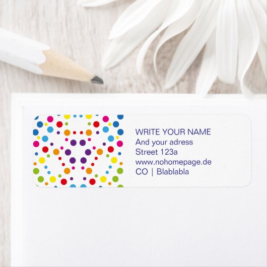 Regenbooglabels Etiket (Insitu)