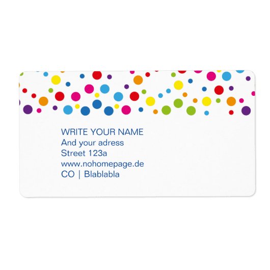 Regenbooglabels Etiket (Voorkant)