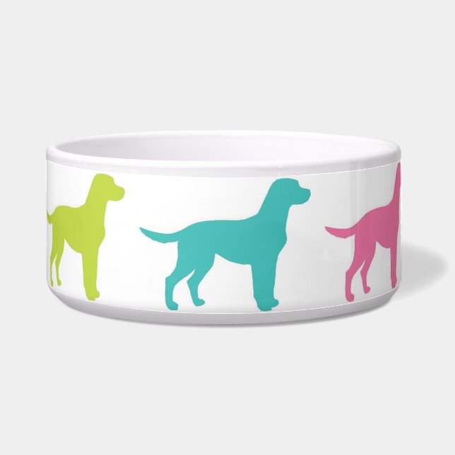 Regenbooglabrador bowl voerbakje (Voorkant)