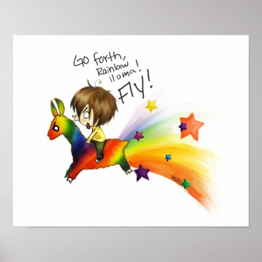 Regenbooglama! Poster (Voorkant)