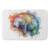 regenbooglamantijn badmat (Voorkant)