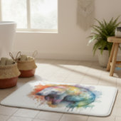 regenbooglamantijn badmat