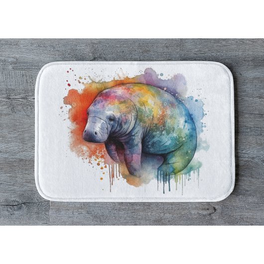 regenbooglamantijn badmat