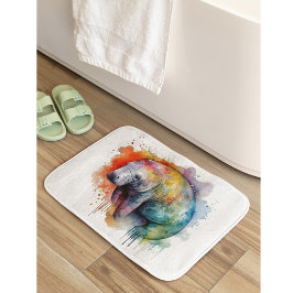 regenbooglamantijn badmat