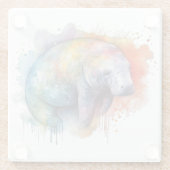 regenbooglamantijn glazen onderzetter (Achterkant)