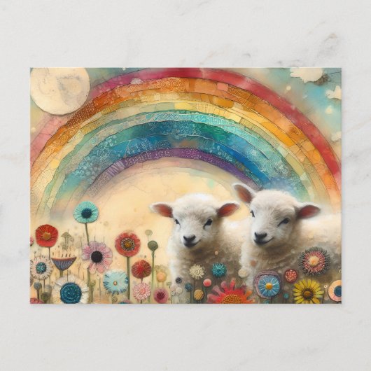 Regenbooglammeren Briefkaart (Voorkant)