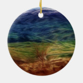 Regenbooglandschap Keramisch Ornament (Achterkant)