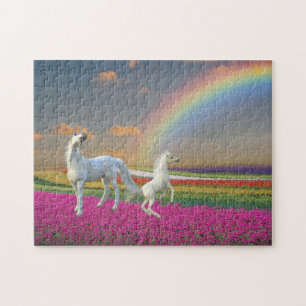  regenbooglandschap met de Unicorn-ventilator Legpuzzel