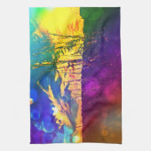 Regenbooglandschapshanddoeken Theedoek (Verticaal)