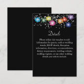 Regenbooglantaarns Lesbisch Homohuwelijk Details Z RSVP Kaartje (Voorkant / Achterkant)