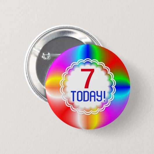  regenboogleeftijd ronde button 5,7 cm (Voorkant /achterkant)