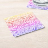  regenboogleer kartonnen onderzetters (Schuin)