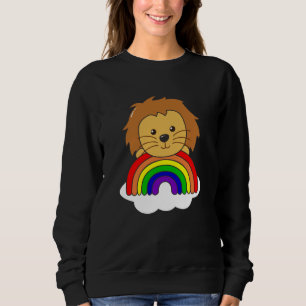 Regenboogleeuwen, zoete leeuwen, voor kinderen die trui