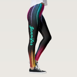 RegenboogLeggings Jouw naam Vrouwenoefeningen Leggings