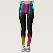 RegenboogLeggings Jouw naam Vrouwenoefeningen Leggings (Voorkant)