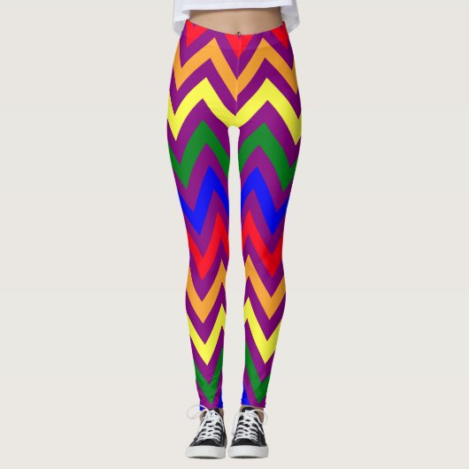 RegenboogLeggings, kleurrijke Leggings voor vrouwe (Voorkant)