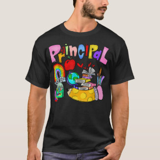 Regenboogleider Funny School Hoofd op vorige dag T-shirt