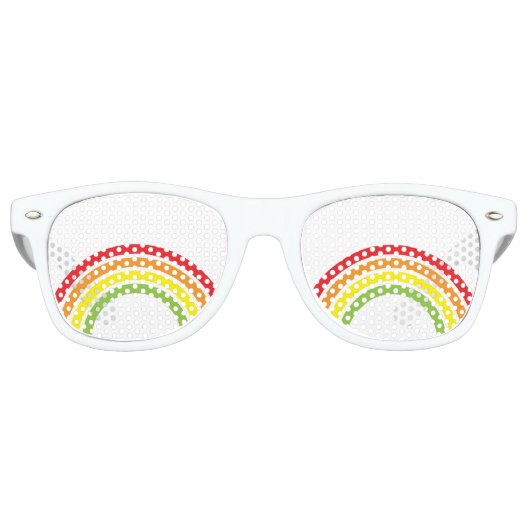 regenbooglenzen retro zonnebril (Voorkant)