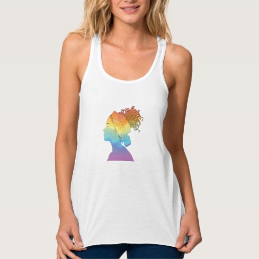 Regenboogleven, vrouw, vrijheid T-shirt (Voorkant)