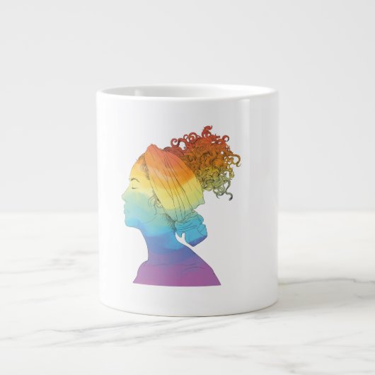 Regenboogleven, vrouwen, vrijheid grote koffiekop (Voorkant)