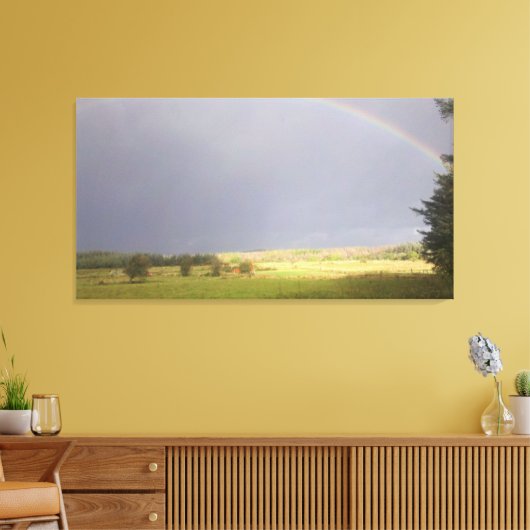 Regenbooglicht Canvas Afdruk (Insitu (Woonkamer))