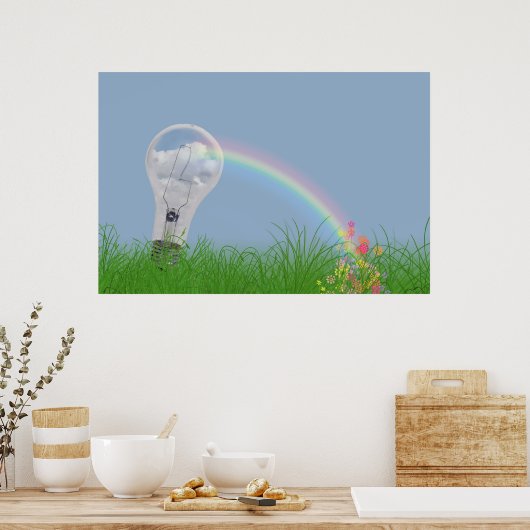 Regenbooglicht Poster (Keuken)