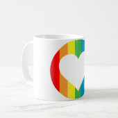 regenboogliefde koffiemok (Voorkant links)