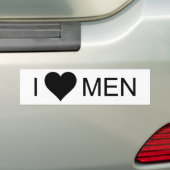 regenboogliefde. mannen. bumpersticker (Op auto)